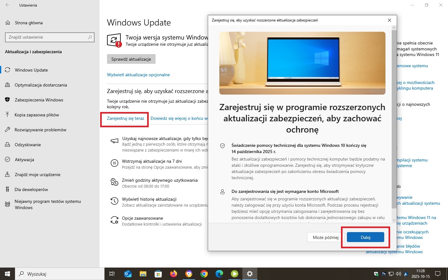 Koniec wsparcia Windows 10